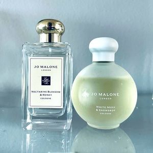 2 JO MALONE PERFUMES (Nectarine Blossom & Honey/White Moss & Snowdrop)